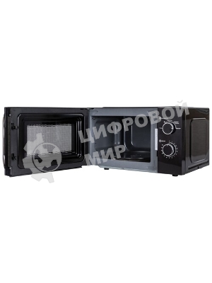 Микроволновая печь JVC JK-MW146M черный/серебристый, 20 л, 700 Вт, переключатели - поворотный механизм