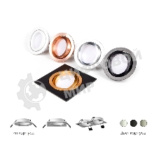 Корпус светильника C7632 SBK черный песок 92*92*H25mm MR16 GU5.3