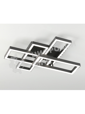 Потолочный светодиодный светильник Ambrella light FA1002/2+2 BK черный 65W 3000K-6400K 550*453*130 (ПДУ ИК)