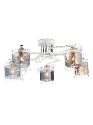 Светильник Ambrella light TR303219/5 WH/CH/SM белый/хром/дымчатый E27*5 max 60W D580*250