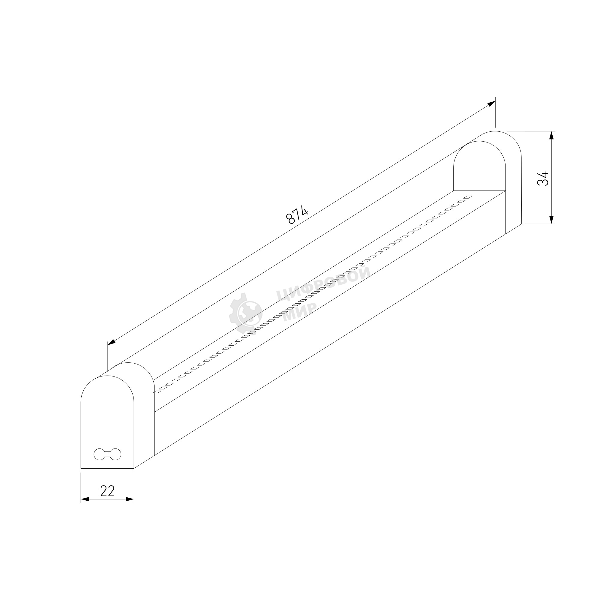 Светильник стационарный светодиодный Led Stick Т5 90см 84led 18W 6500К 55001/LED
