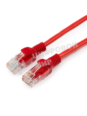 Патч-корд UTP Cablexpert cat.5e, 2м, литой, многожильный, красный