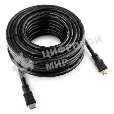 Кабель Cablexpert HDMI CC-HDMI4-15M, 19M/19M, v2.0, медь, позол.разъемы, экран, 15м, черный, пакет