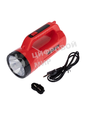 Прожектор поисковый с головным и боковым светом, с солнечной батареей, индикатор зарядки, выносное зарядное устройство и наплечный ремень в комплекте