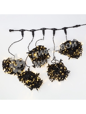 Гирлянда Neon-night LED ClipLight 24V, 5 нитей по 20 метров, цвет диодов теплый белый, Flashing (белый)