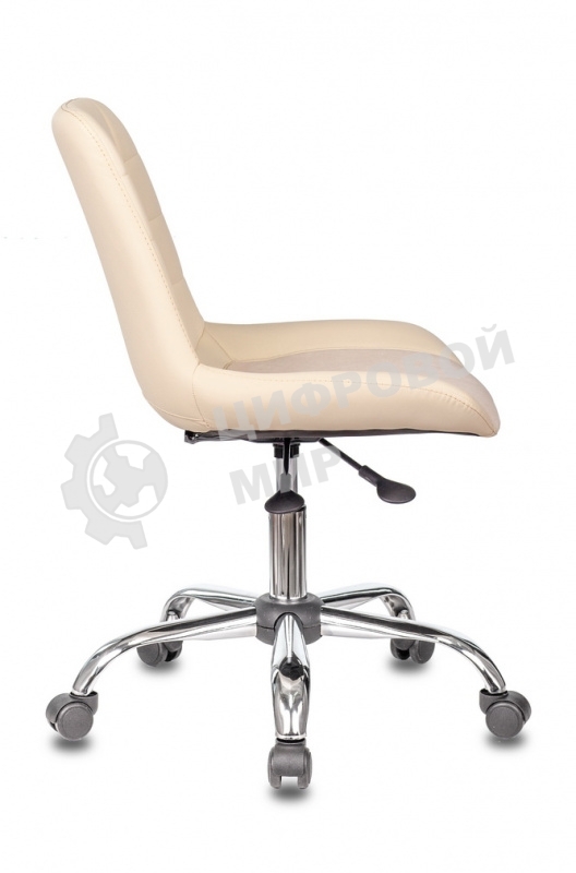 Кресло компьютерное Бюрократ CH-350SL/IVORY светло-бежевый, искусст. кожа/ткань, крестовина хром