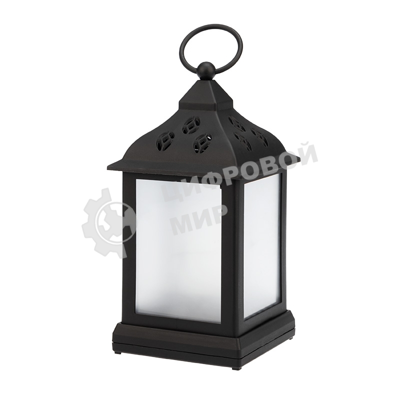 Декоративный фонарь Neon-night 11х11х22,5 см, черный корпус, цвет свечения RGb с эффектом мерцания