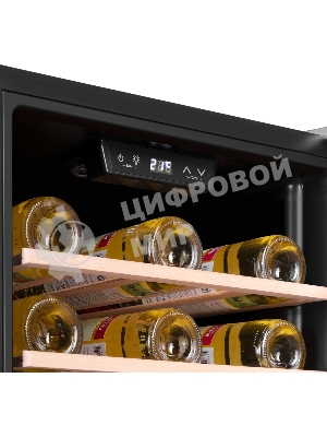 Винный шкаф Maunfeld MFWC-124S56 черный, 124 л, 1 отсек, 56 бут., класс G