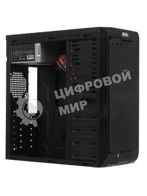 Компьютерный корпус Miditower ExeGate EX287030RUS UN-604-UN600 (ATX, БП UN600 с вент. 12см, 2*USB+2*USB 3.0, аудио, черный)