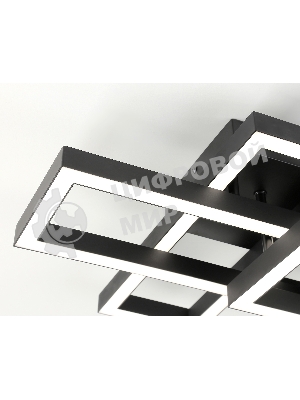 Потолочный светодиодный светильник Ambrella light FA1002/2+2 BK черный 65W 3000K-6400K 550*453*130 (ПДУ ИК)