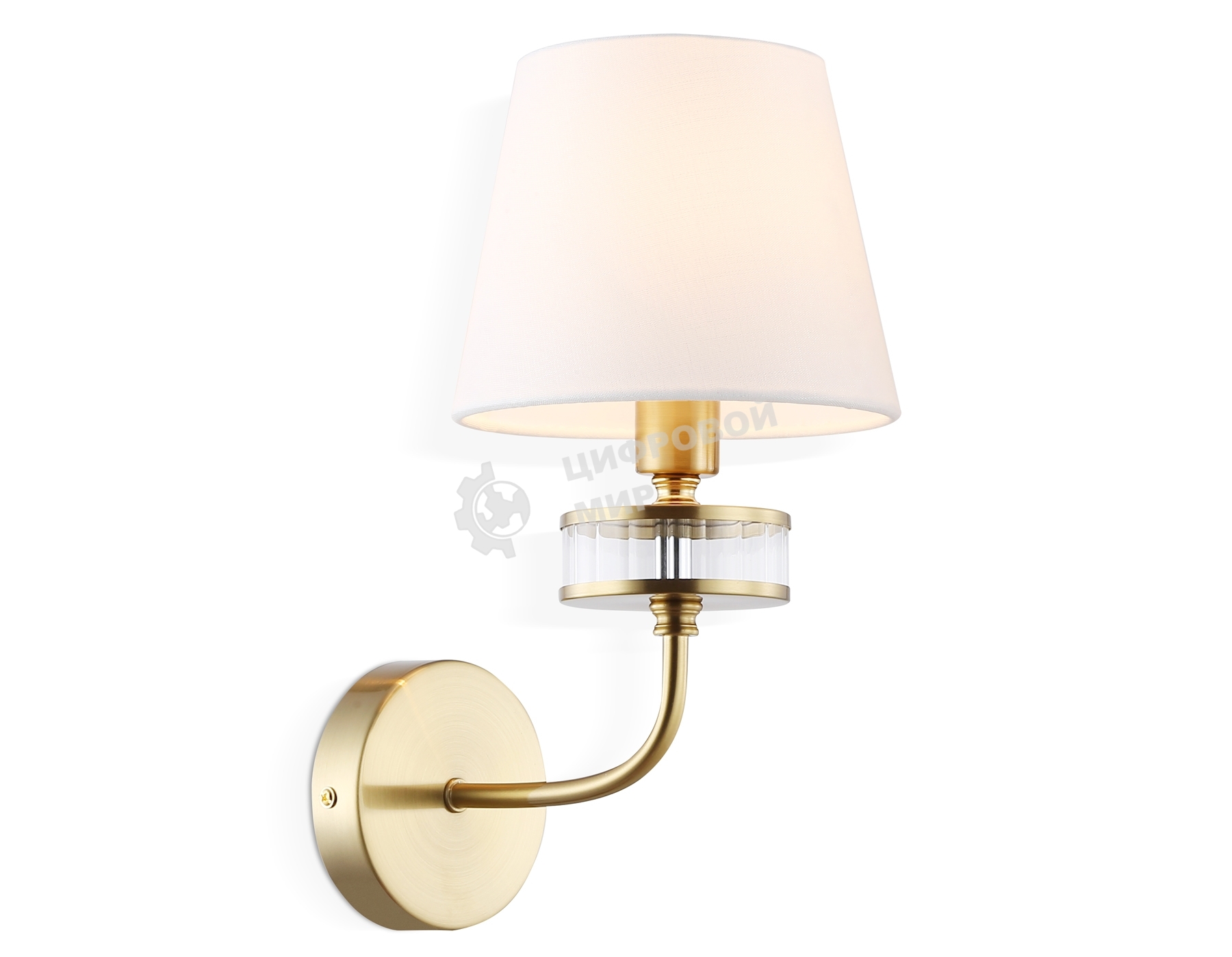 Настенный светильник Ambrella light LH71255 BS/WH латунь/белый E14 max 40W 210*160*310
