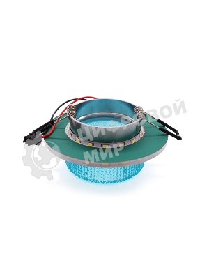 Светильник Ambrella light TN351 CH/BL хром/голубой GU5.3+3W (LED COLD) D95*45
