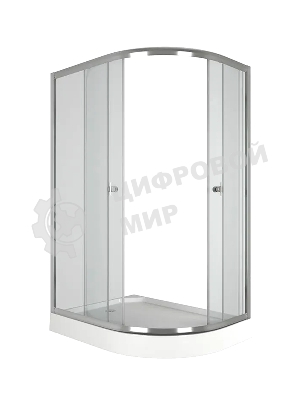 Душевой уголок BAU Dream Hit с поддоном 120x80х195, прозрачное закаленное стекло, хромированный проф