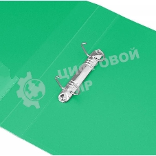 Папка на 2-х D-кольцах Бюрократ -0840/2DGRN A4 пластик 0.8мм кор.40мм внут.и торц.карм зеленый