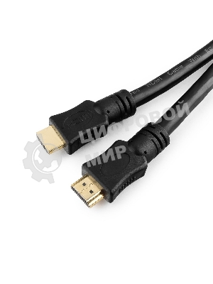 Кабель Cablexpert HDMI CC-HDMI4-15M, 19M/19M, v2.0, медь, позол.разъемы, экран, 15м, черный, пакет