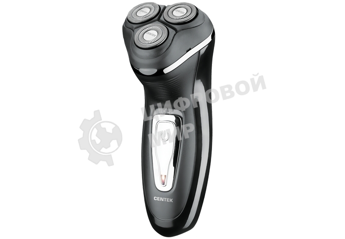 Электробритва Centek CT-2166 (хром/черный) ротор, АККУМУЛЯТОР + РАБОТА ОТ СЕТИ,триммер