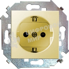 Механизм розетки 1-м СП Simon15 с заземл. сл. кость Simon 1591432-031