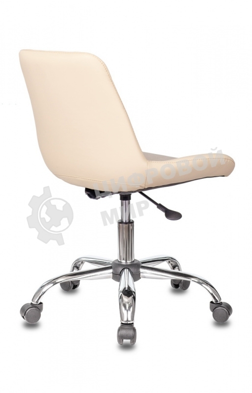 Кресло компьютерное Бюрократ CH-350SL/IVORY светло-бежевый, искусст. кожа/ткань, крестовина хром