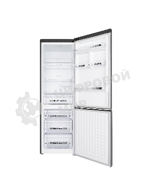 Холодильник Maunfeld MFF187NFIX10 нержавеющая сталь двухкамерный 232/98л морозилка снизу, No Frost