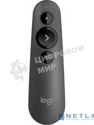Презентер Logitech R500s Graphite черный, Bluetooth + 2.4 GHz, USB-ресивер, 3 программируемых кнопки, лазерная указка
