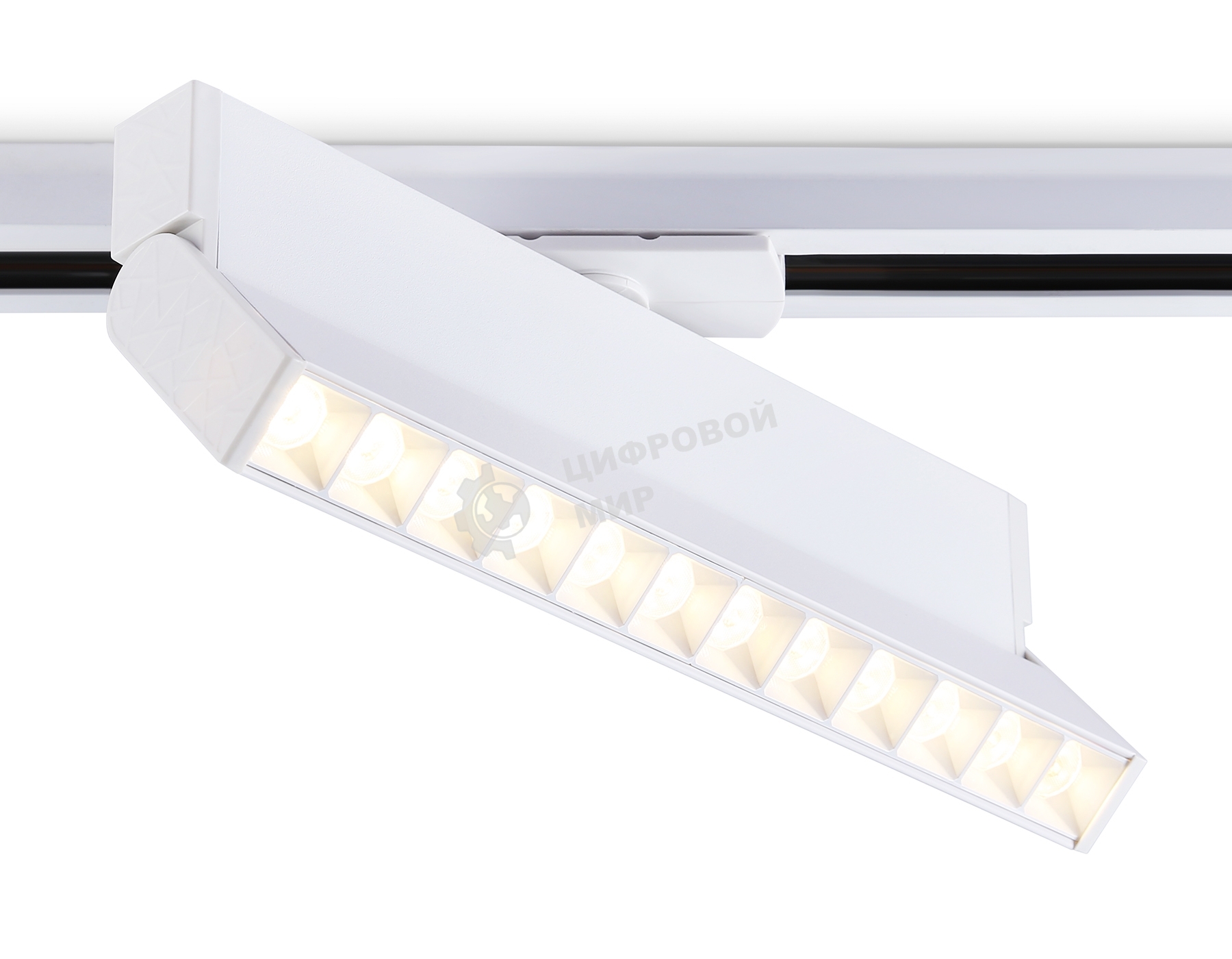 Трековый однофазный светодиодный светильник Ambrella light GL6815 WH белый LED 12W 3000K 24° 230*22*87