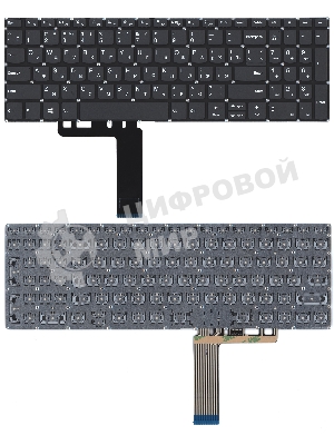 Клавиатура для ноутбука Lenovo IdeaPad 3-15ARE05 черная без подсветки