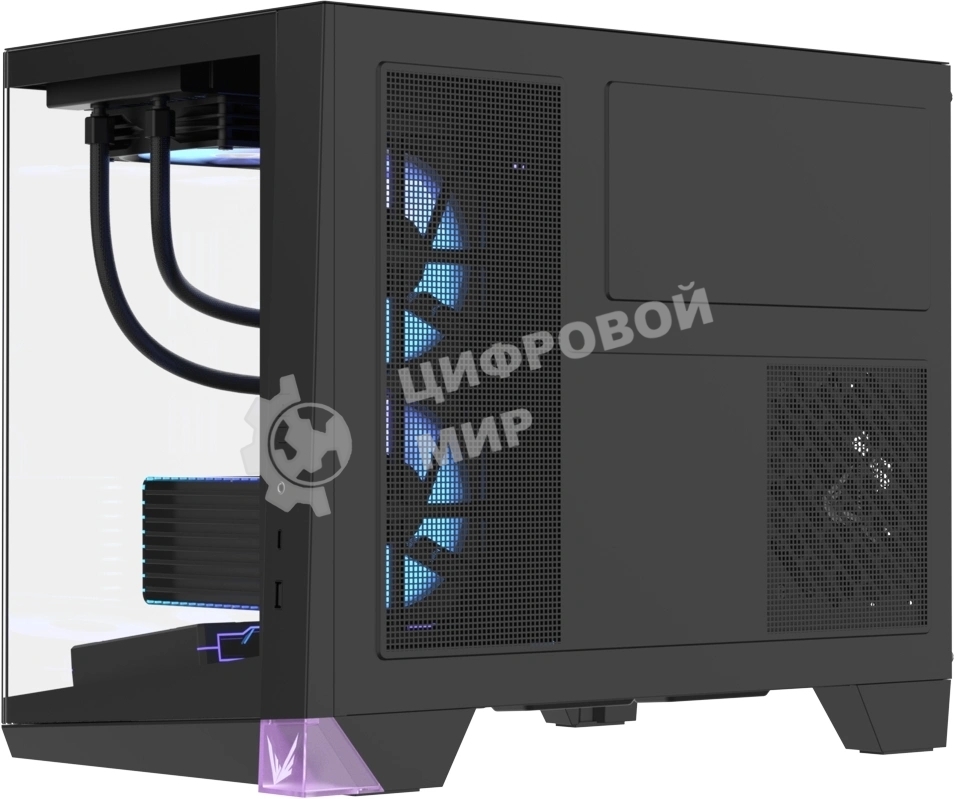 Корпус Formula Crystal Z4M Plus черный без БП mATX 3x120mm 1xUSB3.0 audio bott PSU