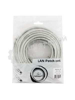 Патч-корд UTP Cablexpert PP6U-10M cat.6, 10м, литой, многожильный, серый
