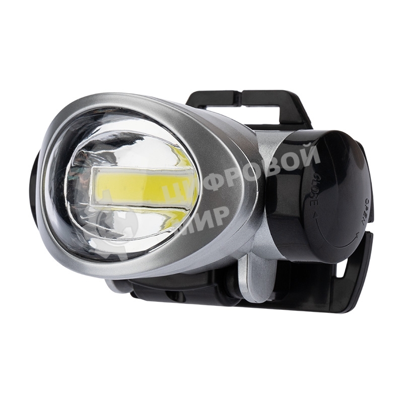 Фонарь налобный Rexant поворотный 3 Вт 100%, 50%, пульсирующий белый; 3 х ААА, СОВ + зеркальный рассеиватель