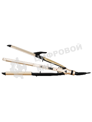 Выпрямитель Starwind SHC 7075 55Вт черный/шампань (макс.темп.:200С)