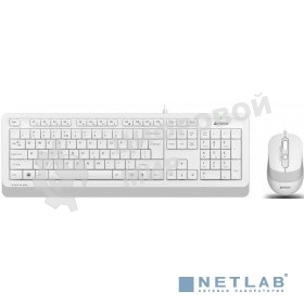 Комплект клавиатура + мышь A4Tech Fstyler F1010 клав:белый/серый мышь:белый/серый USB Multimedia