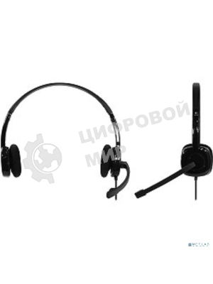 Гарнитура Logitech H151 чёрный, проводная, 3.5 мм