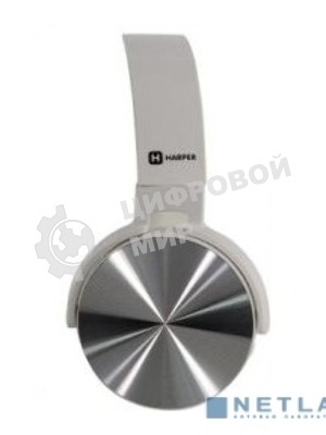 Беспроводные/проводные наушники Harper HB-217 белый, накладные, Bluetooth + проводной, складная конструкция, до 5 ч