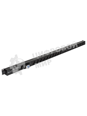 Вертикальный блок розеток с автоматом защиты ExeGate ServerPro PDU-V219 Al-10C1910S-T-1P (19