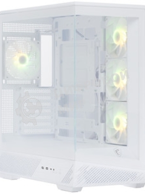 Компьютерный корпус MSI MAG PANO 130R PZ White 2xUSB 3.2 Gen 1, 1xUSB 3.2 Gen2 Type-C, 3x120мм ARGB Reverse Blade Fan, 1x120мм ARGB Fan, 1 to 3 Fan PWM Splitter, Tempered Glass Window
