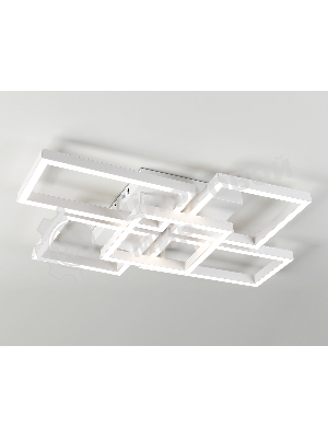 Потолочный светодиодный светильник Ambrella light FA1011/4+1 WH белый 90W 3000K-6400K 710*490*95 (ПДУ ИК)