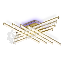 Потолочный светодиодный светильник Ambrella light FL6263 GD золото 115W 3000K-6400K+RGB 810*810*130 (ПДУ ИК)