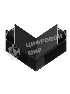 GL3372 BK черный коннектор угловой для накладного шинопровода 85*85*H53.7
