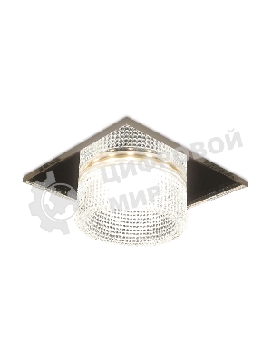 Светильник Ambrella light TN355 CH/CL хром/прозрачный GU5.3+3W (LED WHITE) 95*95*45