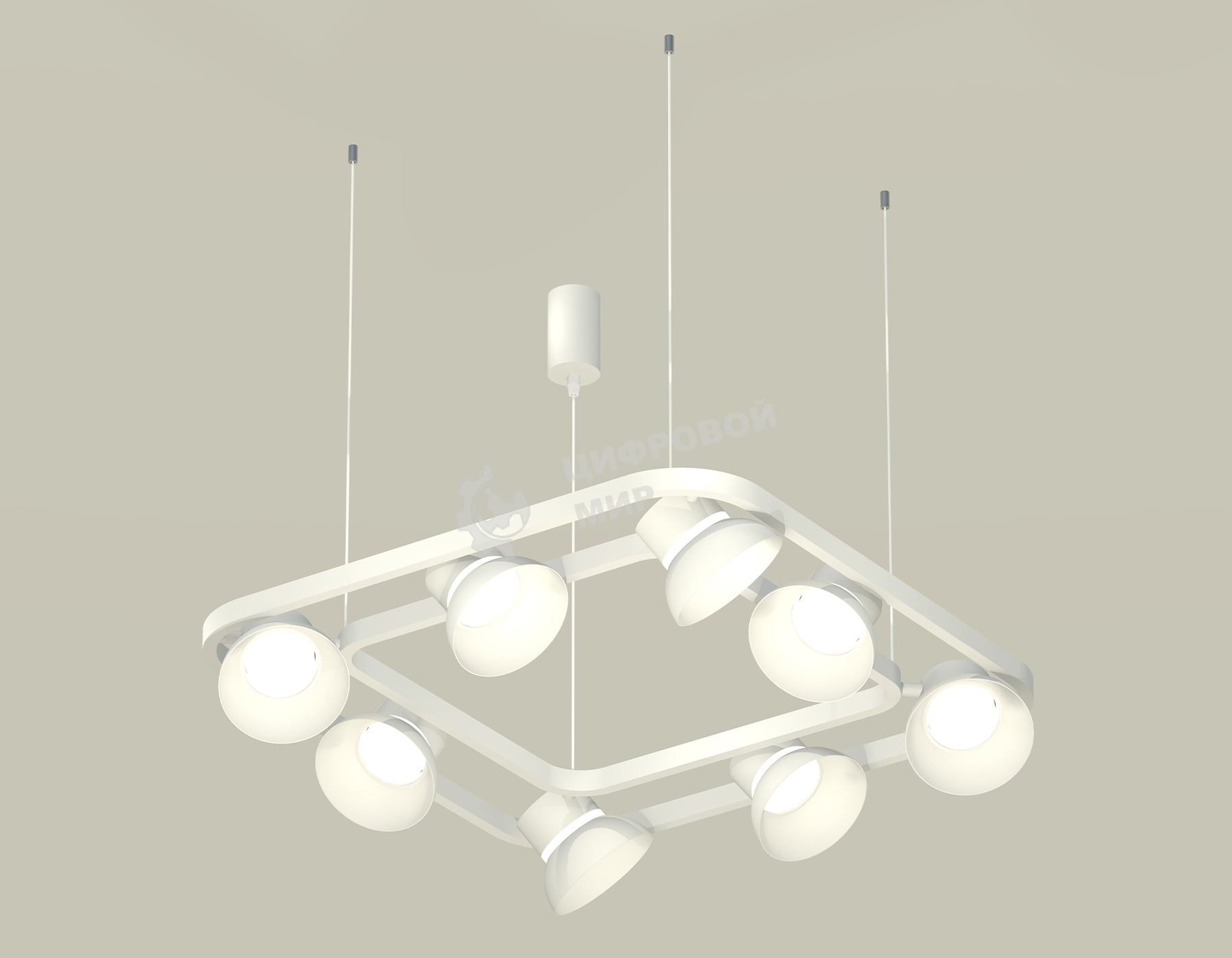 Светильник Ambrella light XB9177080/8 SWH/FR белый песок/белый матовый GX53 (С9177, N8140)