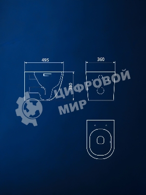 Комплект BAU 6 в 1: рамная инсталляция BAU NEO 45, унитаз подвесной Rio Luxe 52*35, сиденье микролифт, кнопка смыва BAU Pulse для инсталляции, хром/вставка хром