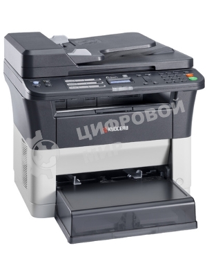 МФУ лазерное Kyocera Ecosys FS-1025MFP (1102M63RU0/1102M63RUV/1102M63RU2/1102M63NX2/1102M63DZ2), A4, ч/б, печ. до 25 стр/мин., скан. до 18 стр/мин. (ч/б) 6 стр/мин. (цвет), 600 x 1800 dpi (печать) 600x600dpi (скан), USB, RJ-45