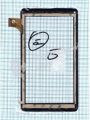 Сенсорное стекло (тачскрин) WJ916-FPC-V1.0, черное