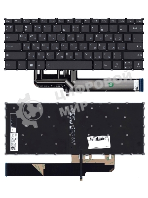 Клавиатура для ноутбука Lenovo S540-14API черная с подсветкой