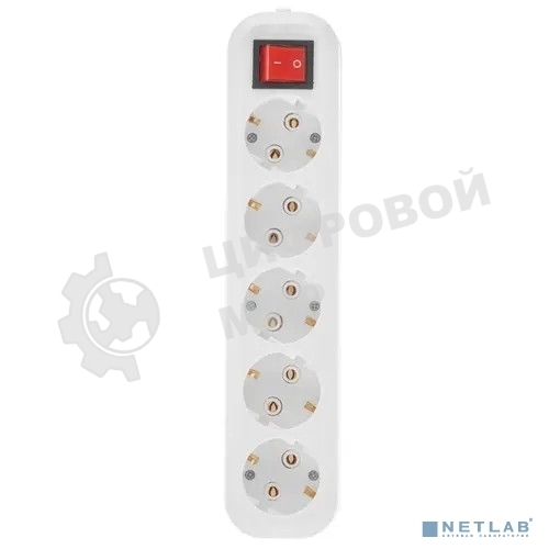 Сетевой фильтр 5bites SP5W-330 5S, 3x1.5мм2, 16A, ABS, 3M, белый