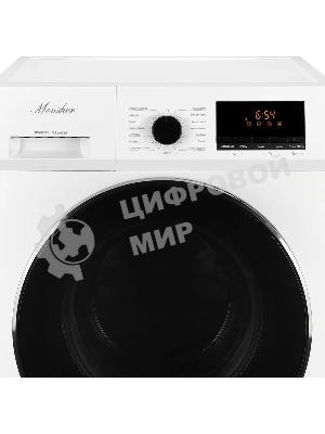 Стиральная машина с функцией сушки Monsher MWDM 665 Blanc белая, загрузка фронтальная 13кг, 1400 об/мин., класс: A
