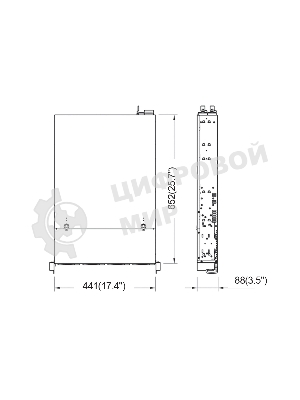 Серверный корпус Ablecom 2U CS-R29-04P E-ATX, ATX, Micro-ATX, Mini-ITX MBs; 12 x 3.5'' hs + 2 x 2.5'' hs rear; 800 Wt CRPS(1+1); no rails