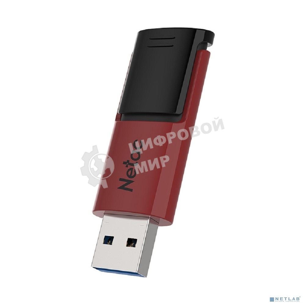 Флешка USB Netac U182 (NT03U182N-032G-32RE), 32Gb, USB 3.0, R/W 70/30, красный/черный