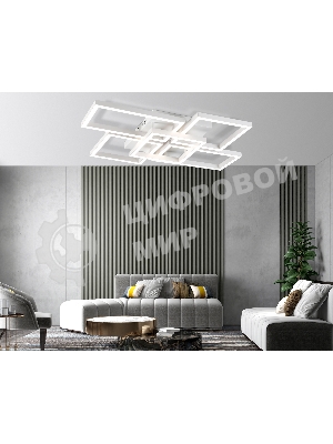 Потолочный светодиодный светильник Ambrella light FA1011/4+1 WH белый 90W 3000K-6400K 710*490*95 (ПДУ ИК)
