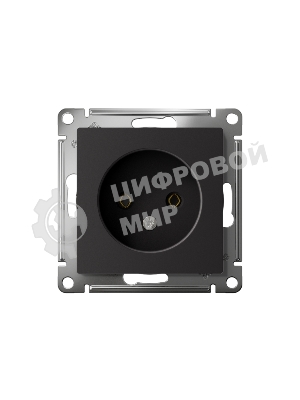 Механизм розетки 1-м СП AtlasDesign без заземл. 16А карбон SchE ATN001041